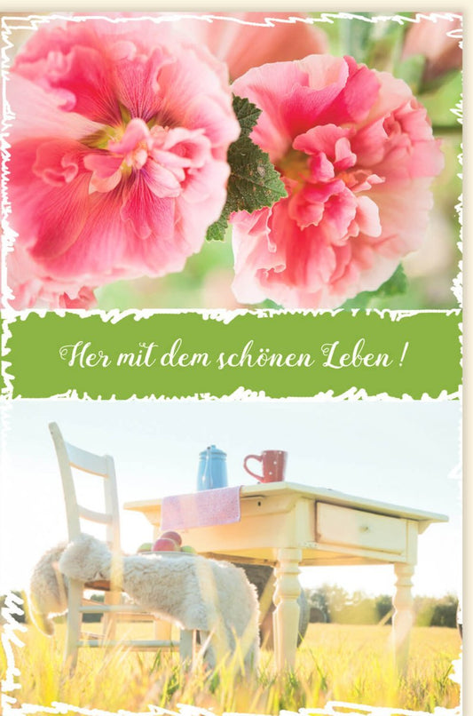 Grußkarte "Sommerblumenfeld": Lebensfrohe Glückwünsche aus der Natur - Perfekt als Geschenk für besondere Momente