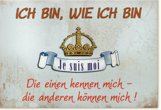 Grußkarte zur Selbstakzeptanz - "Ich bin wie ich bin" für authentische Persönlichkeiten, Motivation und Selbstbewusstsein