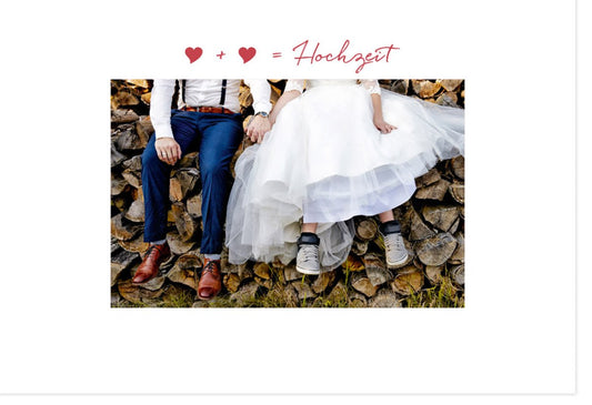 Hochzeitskarte für Brautpaar - Romantische Glückwünsche zur Eheschließung & Jubiläum