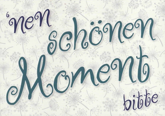 Inspirierende Postkarte mit Blumenmuster im Vintage - Stil für positive Gedanken und Entspannung