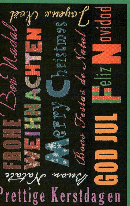 Internationale Weihnachtsgrüße in mehreren Sprachen - Geschäftliche Weihnachtskarte