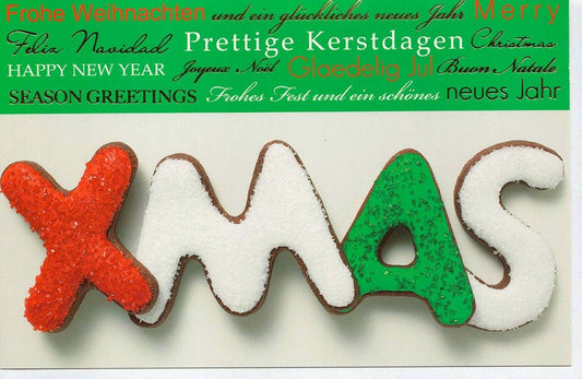 Internationale Weihnachtsgrußkarte XMAS – Festliche Grüße weltweit versenden