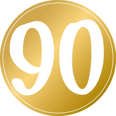 Jubiläumskarte 90. Geburtstag mit Schaumstoff - Klebepad und Pappelementen von Gutsch - Verlag Wandelbar