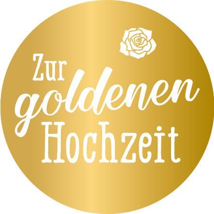 Jubiläumskarte Goldene Hochzeit mit Schaumstoff Klebepad und Pappe veredelt