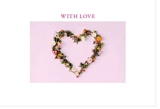 Jubiläumskarte - Romantische Liebesbotschaft mit Herz und Blumen, perfekt für Hochzeit, Geburtstag oder Jahrestag - Zuneigung & Glückwünsche