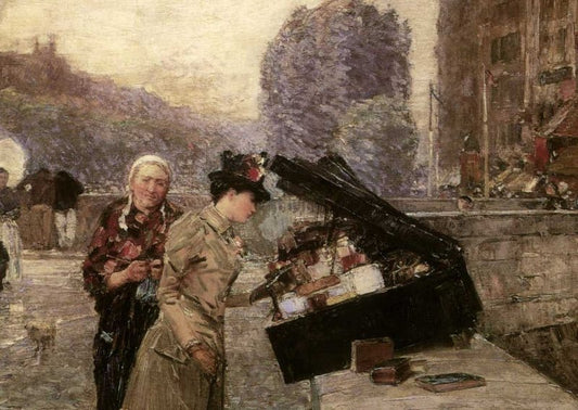 Kunstpostkarte für Kunstliebhaber - Childe Hassam: The Quai St. Michel