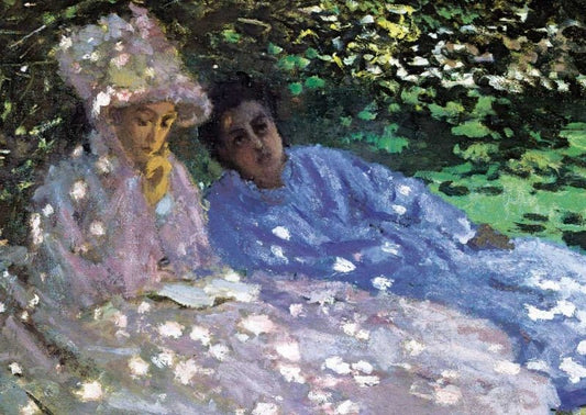 Kunstpostkarte für Kunstliebhaber - Claude Monet: Unter dem Flieder