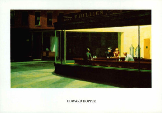 Kunstpostkarte für Kunstliebhaber: Edward Hopper's Nighthawks Meisterwerk entdecken