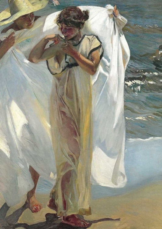 Kunstpostkarte für Kunstliebhaber - Joaquin Sorolla: After Bathing