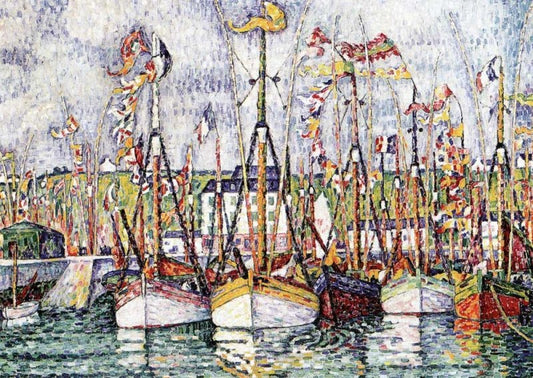 Kunstpostkarte für Kunstliebhaber - Paul Signac: La Bénédiction