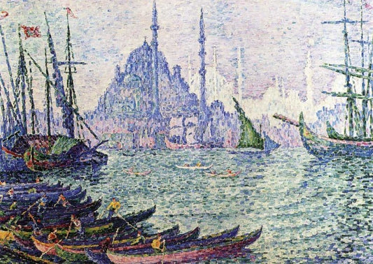 Kunstpostkarte für Kunstliebhaber – Paul Signac: La Corne d'or