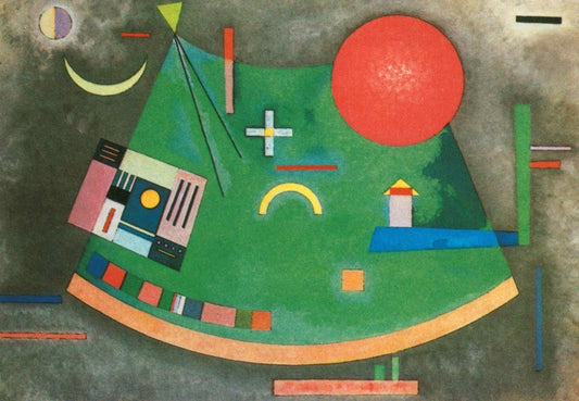 Kunstpostkarte für Kunstliebhaber - Wassily Kandinsky: Fleche vers le cercle