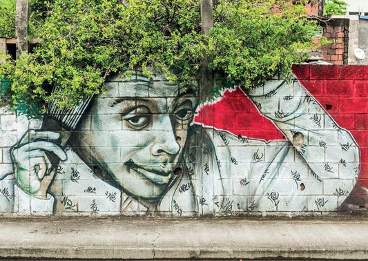 Kunstpostkarte für Street Art Liebhaber - Eco Hair Styling Design