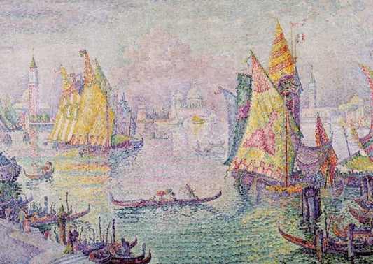 Kunstpostkarte zum Sammeln - Paul Signac: Die Lagune von San Marco