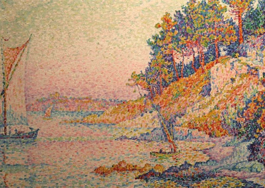 Kunstpostkarte zum Sammeln - Paul Signac: The Calanque