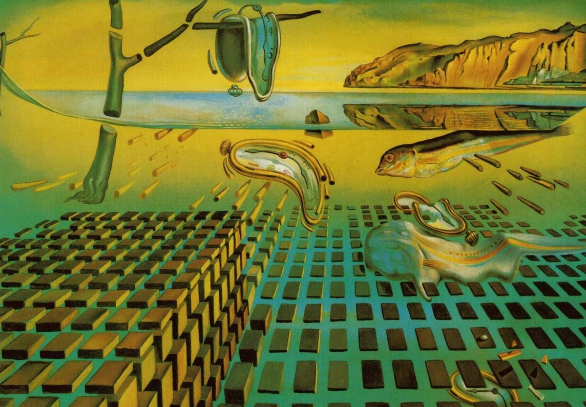 Kunstpostkarte zum Sammeln - Salvador Dali: The Disintegration Of The Persistence