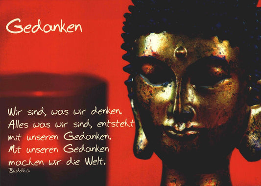 Lebensweisheiten Postkarte Buddha Zitat Gedanken Inspiration spirituelle Grußkarte Weisheit Achtsamkeit Motivation Geschenk Meditationskarte
