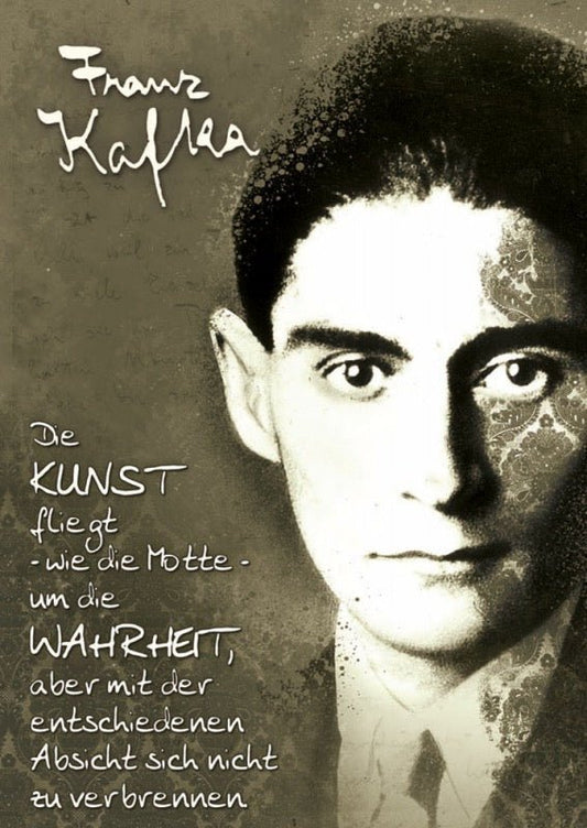 Lebensweisheiten - Postkarte: Franz Kafka Zitat über die Kunst