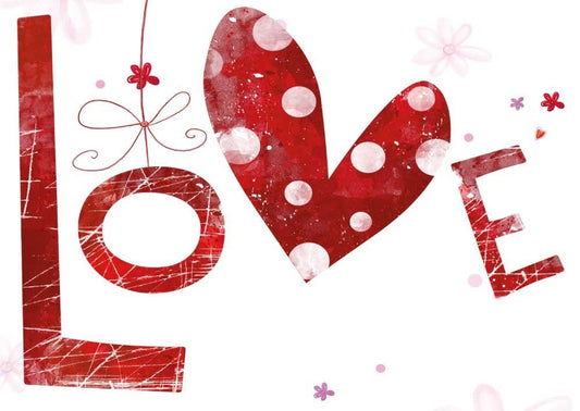 Liebe Postkarte - Romantisches Herz - und Blumendesign, Ausdruck von Zuneigung & Leidenschaft, Verliebtes Deko - Geschenk