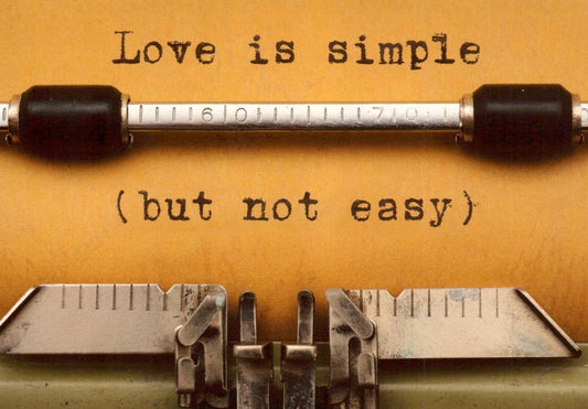 Liebeskarte - Einfachheit der Liebe in einer Postkarte ausdrücken