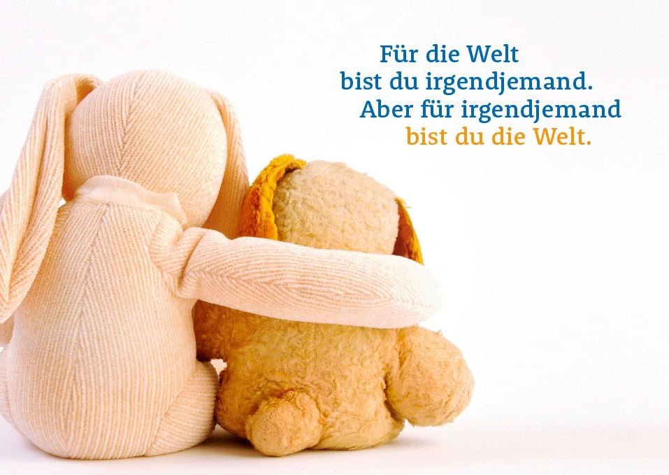 Liebespostkarte mit Teddybär & Herz – "Kuschelige Botschaft der Zuneigung" für besondere Beziehungen