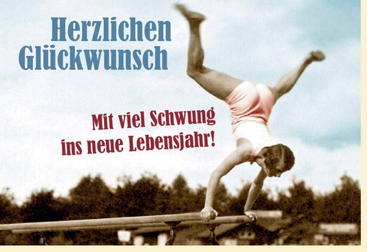 Lustige Geburtstagskarte im Vintage - Stil - Humorvolle Retro - Gratulationskarte mit originellem Spruch für eine spaßige Feier