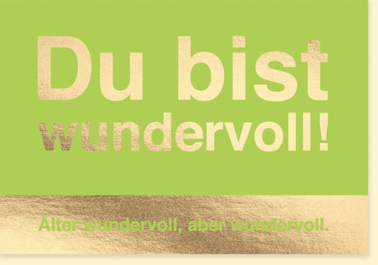 Lustige Geburtstagskarte mit Glitzer: Humorvolle Gratulation in Goldschrift