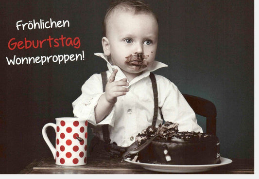 Lustige Geburtstagskarte mit Spruch - Fröhlicher Geburtstag für Kinder - Humorvolle Partygrüße und witzige Glückwünsche