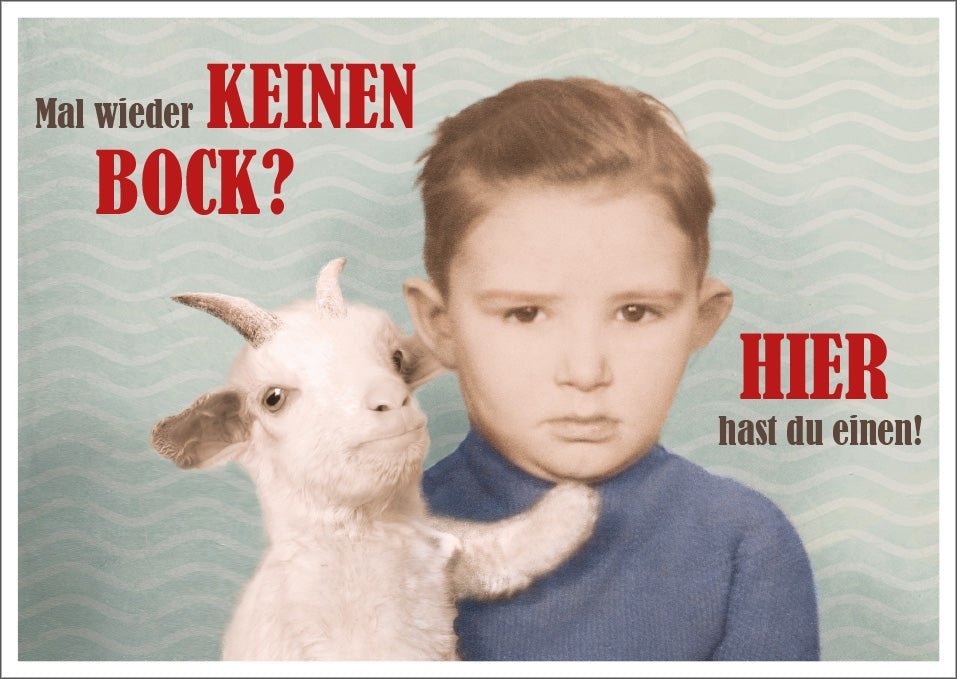 Lustige Postkarte: Humorvoller Spruch für alle, die mal wieder keine Lust haben