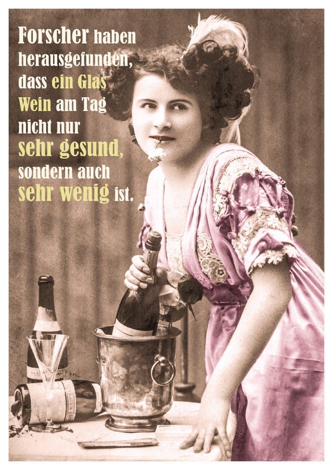 Lustige Postkarte mit Spruch: Forscher haben herausgefunden - für humorvolle Grüße