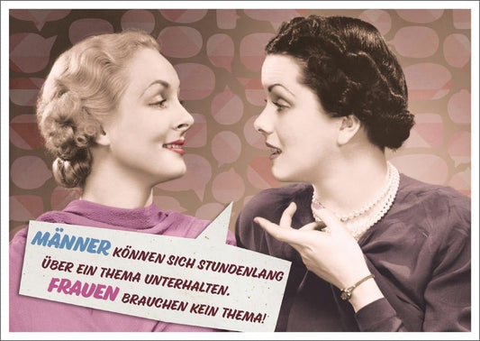 Lustige Postkarte: Retro Humor & Satire für Frauen und Männer - Ironischer Spruch, Unterhaltsam