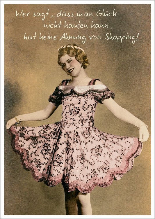 Lustige Postkarte: Wer behauptet, Glück sei nicht käuflich?