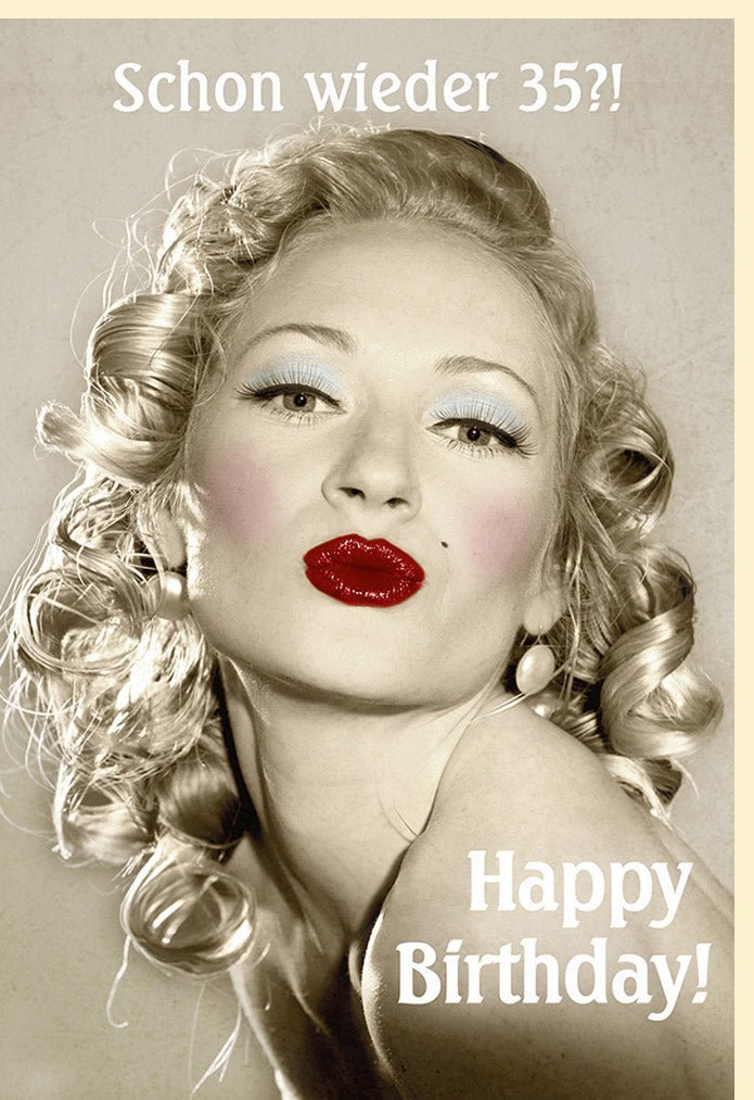 Lustige Vintage Geburtstagskarte für Frauen - Retro Humor, Witzige Sprüche zur Gratulation & Party, Perfekt für Weiberfastnacht & Fasching
