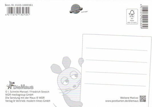 Maus - Postkarte Ein Geburtstagsständchen...