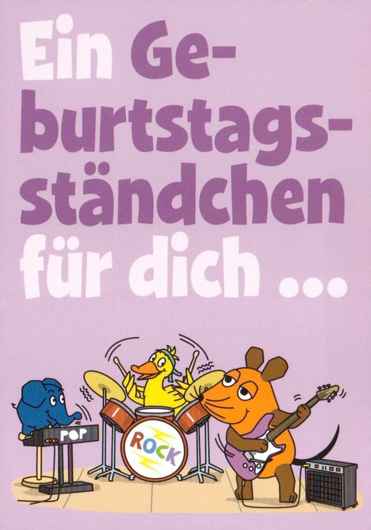 Maus - Postkarte Ein Geburtstagsständchen...