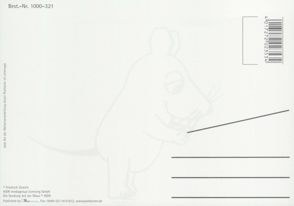 Maus - Postkarte Elefant mit halben Geschenk Teil 2