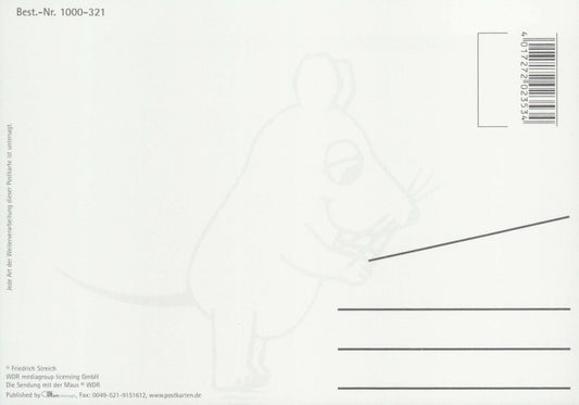 Maus - Postkarte Elefant mit halben Geschenk Teil 2