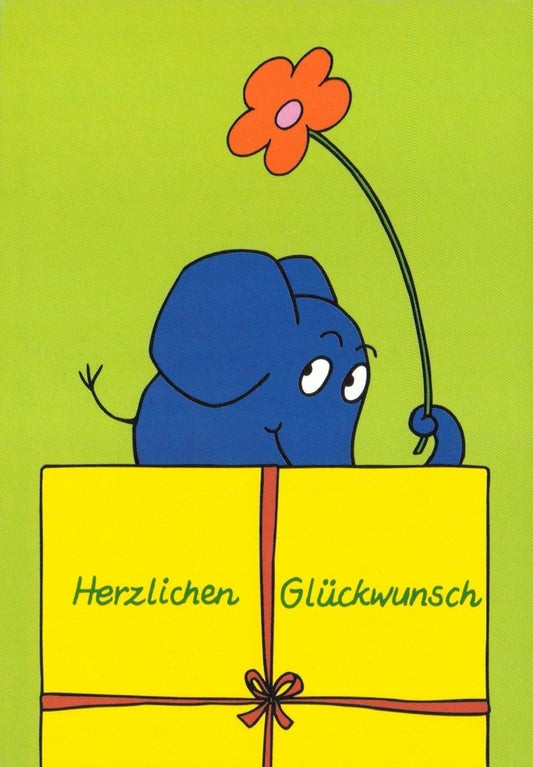 Maus - Postkarte Herzlichen Glückwunsch Teil 1