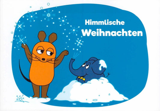 Maus - Postkarte Himmlische Weihnachten