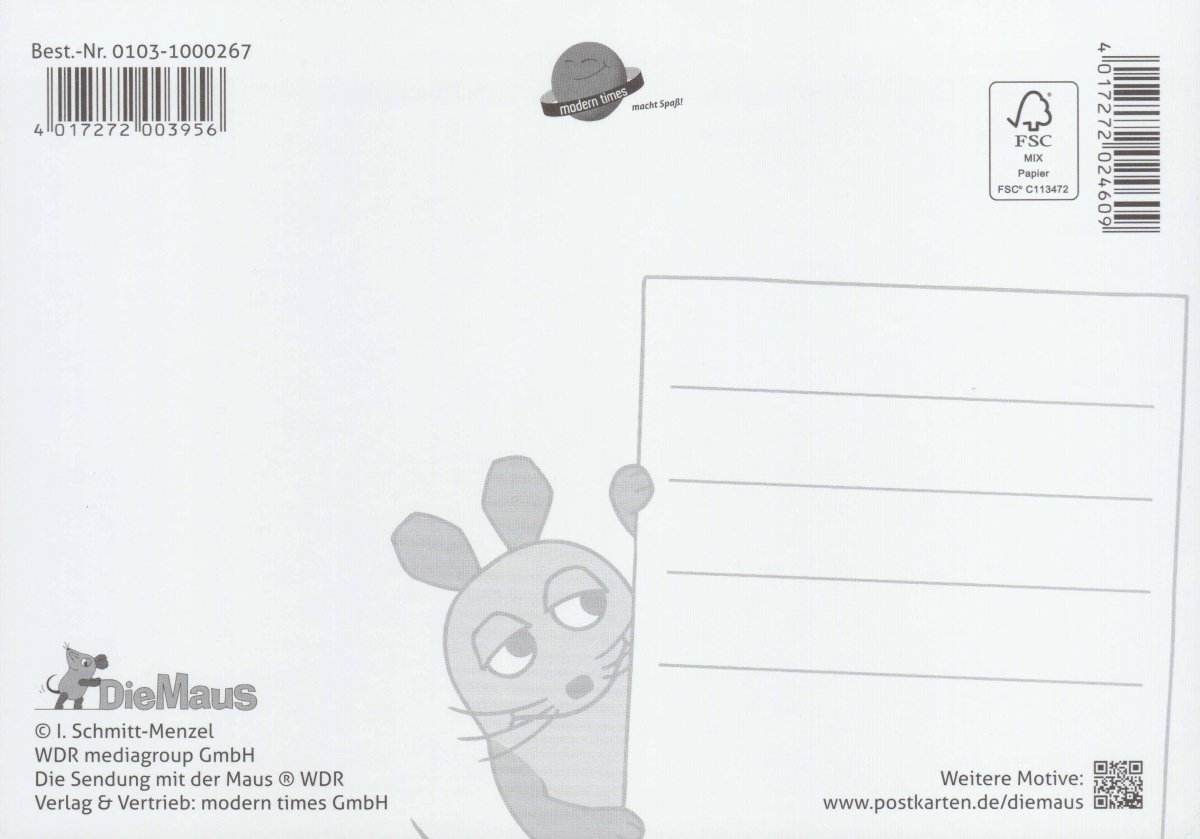Maus - Postkarte Starschnitt Maus 2