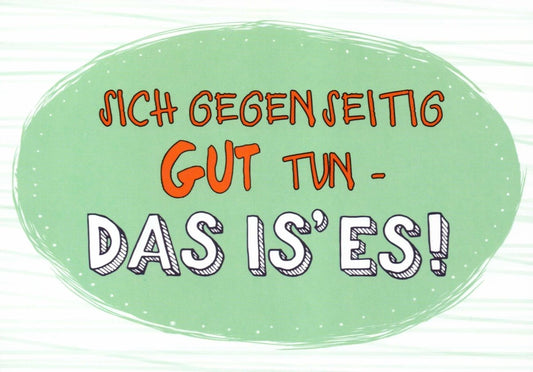 Motivations - Postkarte für Freunde | Grün & Oval, Positiv & Humorvoll | Inspirierendes Geschenk & Deko