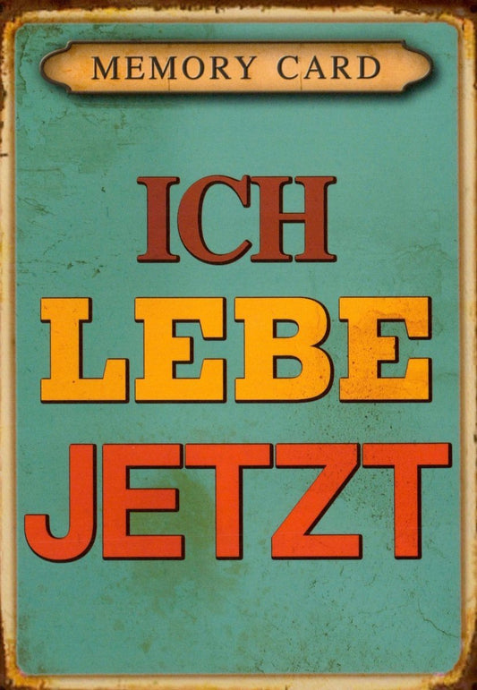 Motivations - Postkarte mit inspirierendem Lebensmotto, Vintage Retro Design, farbenfrohe Typografie - Sammlerstück & Wanddeko