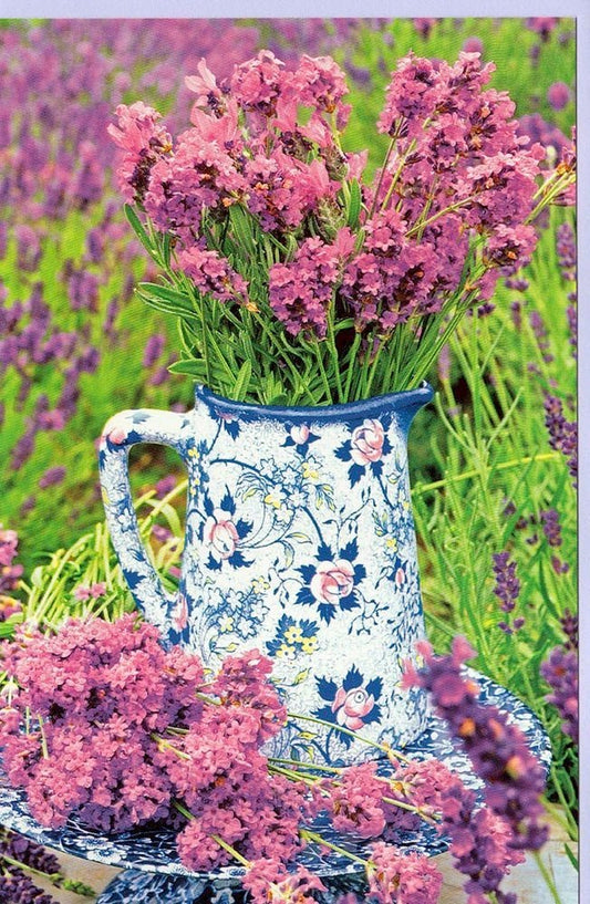 Ostergrußkarte Lavendelmotiv ohne Text für den Sommer