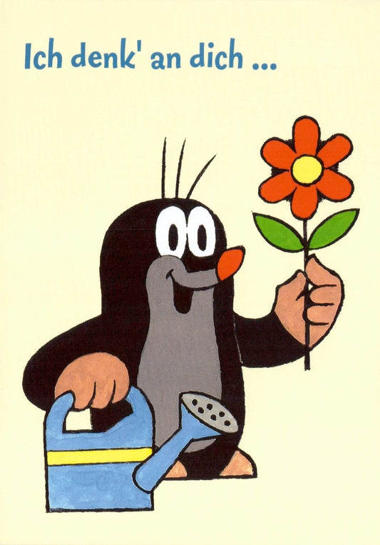Postkarte für Kinder Der kleine Maulwurf Ich denk an Dich