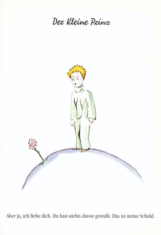 Postkarte Geburtstag Der kleine Prinz für Kinder mit liebevollem Zitat und Illustration perfekte Postkarte zum Geburtstag für kleine Abenteurer