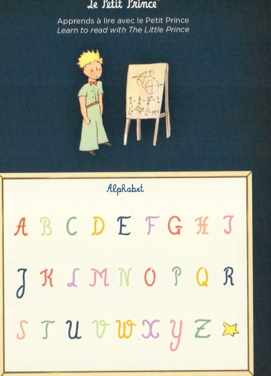 Postkarte Geburtstag Kinder Der kleine Prinz Alphabet bunt liebevoll illustriert Lernmotivation Postkarte für Jungen und Mädchen