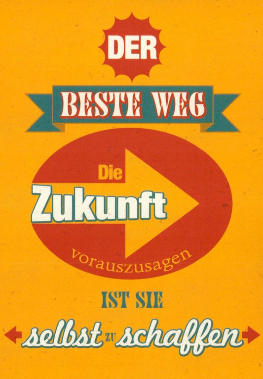 Postkarte mit inspirierendem Spruch - Der beste Weg, um Motivation zu schenken