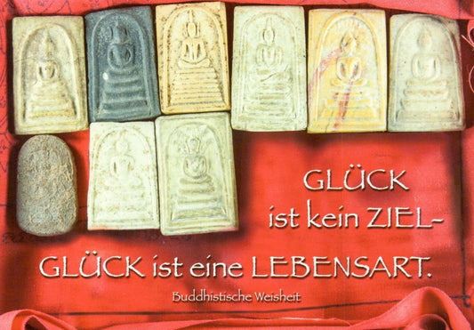 Postkarte mit inspirierenden Lebensweisheiten für jeden Anlass