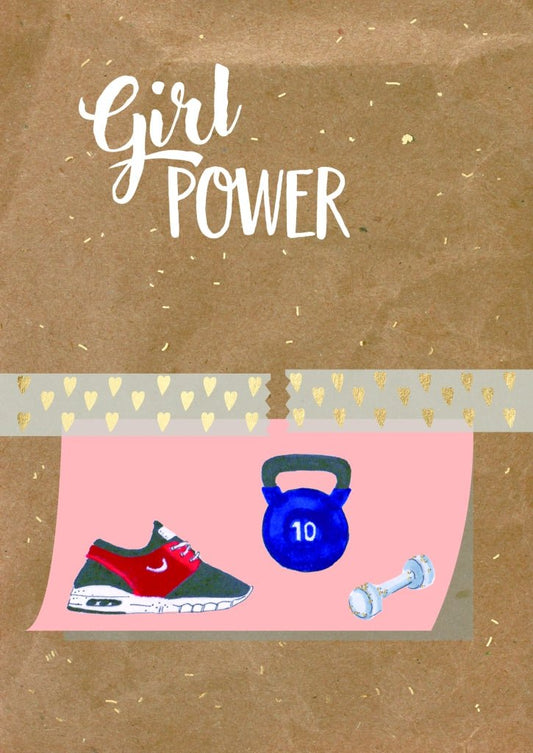 Postkarte mit Spruch: Empowerment für Frauen - Girl Power Botschaft