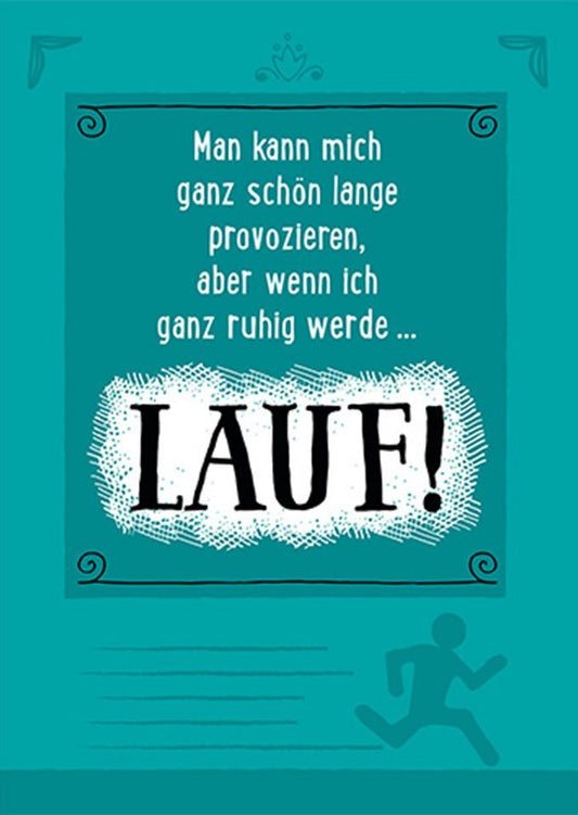 Postkarte mit Spruch - Geduldige Provokation für humorvolle Grüße